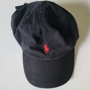 Polo by Ralph Lauren Blue Navy Cap with Red Logo